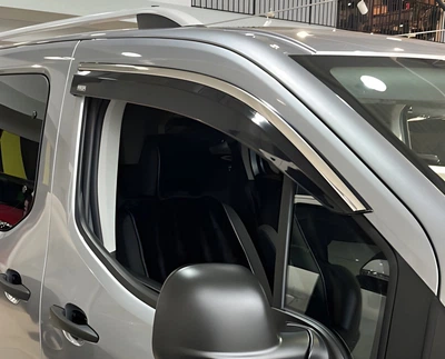 Ветровики с хромированным молдингом (2 шт, Niken) для Opel Combo 2019- гг