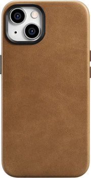 Панель iCarer Oil Wax Premium Leather Magsafe Back Case для Apple iPhone 14 Plus Brown (WMI14220703-TN)