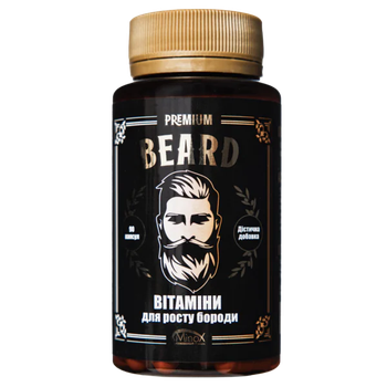 Вітаміни для росту бороди Minox Premium Beard 90 капсул