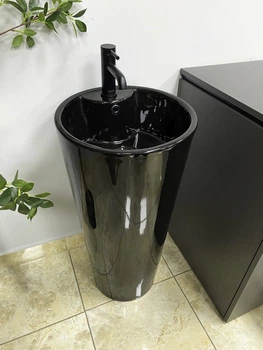 Умывальник (раковина) VBI BOLONIA BLACK GLOSSY напольный