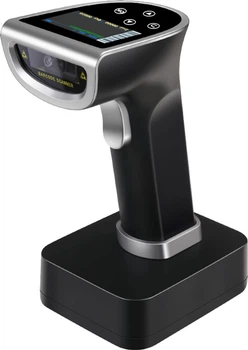 Беспроводной сканер 1D 2D штрихкодов Action YHD-6800DB-PRO 2.4 GHz, Bluetooth, с сенсорным экраном и с зарядной базой