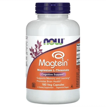Треонат магнію, NOW Foods, Magtein®, 180 веганських капсул