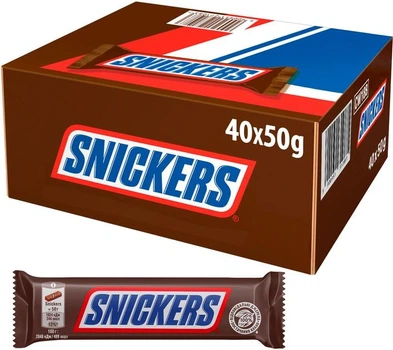 Упаковка батончиков Snickers 40 шт x 50 г (2352523525)