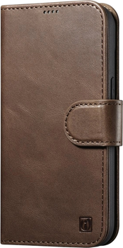 Etui z klapką iCarer Oil Wax Premium Leather 2in1 Wallet Case z RFID do Apple iPhone 14 Pro Max Brown (WMI14220724-BN)