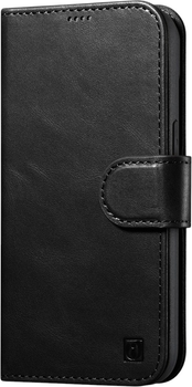 Etui z klapką iCarer Oil Wax Premium Leather 2in1 Wallet Case z RFID do Apple iPhone 14 Black (WMI14220721-BK)