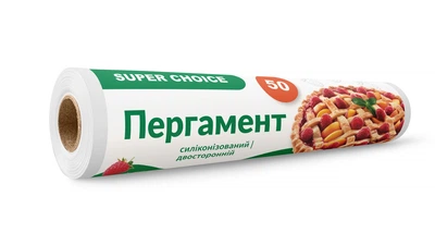 Пергамент для випікання силіконізований Super Choice білий 29 см 50м
