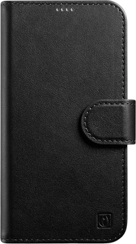 Etui z klapką iCarer Real Cowhide Premium Leather 2in1 Wallet Case z RFID do Apple iPhone 14 Plus Black (WMI14220727-BK)