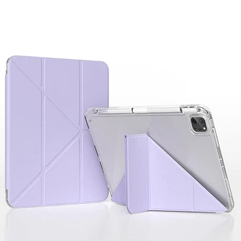 Чохол обкладинка Transparent Y-Fold desing + Right Pencil Holder BBM1 для iPad Pro 11'' 2018/2020/2021/2022 Бузковий