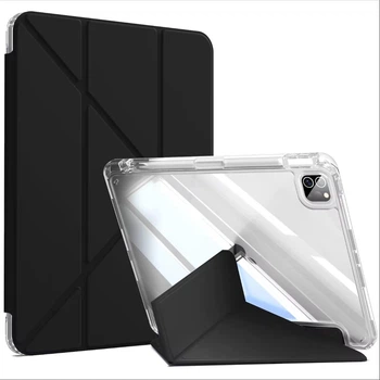 Чехол обложка Transparent Y-Fold desing + Right Pencil Holder BBM1 для iPad Pro 11" 2024 (M4)/2025(M5) Черный