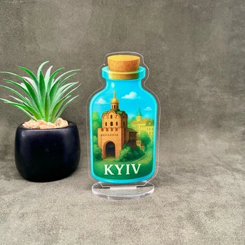 Акриловая Фигурка Чиби Місто в Пляшці Київ 3 10см