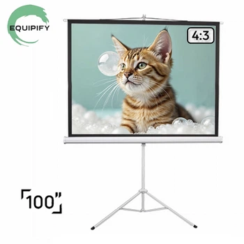 Проекційний екран EQUIPIFY ESDC100 мобільний тринога 100" 200x150см 4:3