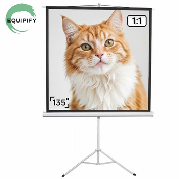 Проекційний екран EQUIPIFY ESDB135 мобільний тринога 135" 240x240см 1:1