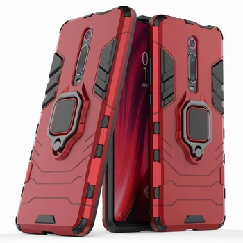 Ударопрочный чехол Transformer Ring for Magnet для Xiaomi Redmi K20 / K20 Pro / Mi9T / Mi9T Pro Красный / Dante Red Без бренда