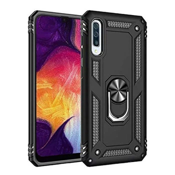 Ударостійкий чохол Serge Ring магнітний тримач для Samsung Galaxy A50 (A505F) / A50s / A30s Чорний Без бренду