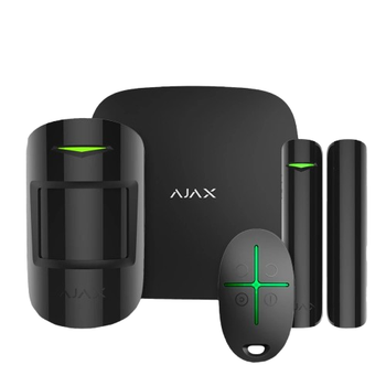Комплект беспроводной сигнализации Ajax StarterKit 2 (8EU), передача до 2000 м, 868,0—868,6 МГц, Черный