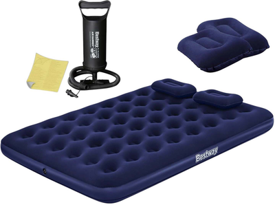 Materac dmuchany Bestway z pompką tłokową 203 x 152 x 22 cm 67374 (6942138916393)