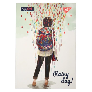 Блокнот YES А6 64 аркушів інтегральний Rainy day клітинка (152085)