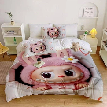 Постельное белье 3D полуторное из микросатина Labubu №3 31452 150х215 см 70х70 см 5122938