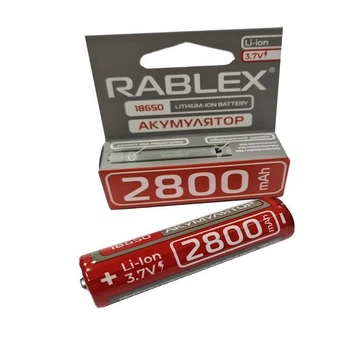 Аккумулятор 18650 Rablex 2800mAh c защитой 3.7V Li-ion 1 шт (067u)
