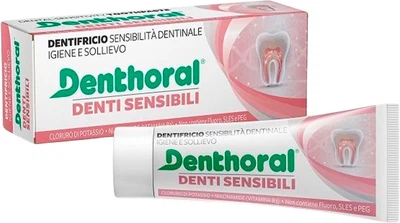 Зубна паста для чутливих зубів Denthoral Dentifricio Sensitive Teeth 75 мл (8002185041405)