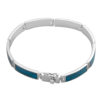 Серебряный браслет с бирюзой, вес изделия 18 гр (60002229)