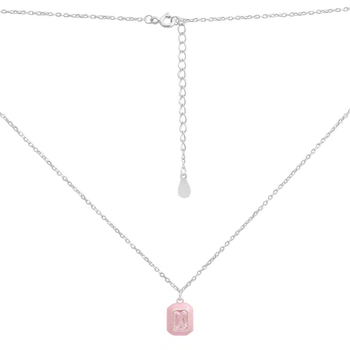 Серебряное колье с фианитами, емаллю, вес изделия 2,13 гр (60002241)