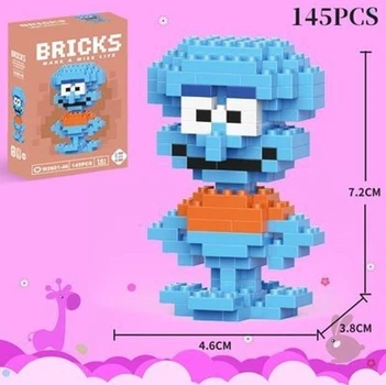 Конструктор фігурка Пікселі BRICKS восьминіг Сквідвард Губка Боб серія "Мультгерої" Squidward Q. Tentacles SpongeBob SquarePants Micro Diamonds Blocks M3046