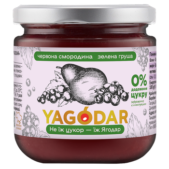 Красная смородина-зеленая груша джем Yagodar 210 г