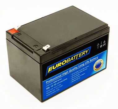 Аккумуляторная гелевая батарея EuroBattery 12v-12ah