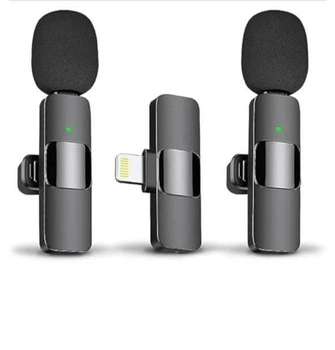 Беспроводной петличный микрофон для iPhone, мини-микрофон с шумоподавлением для интервью
