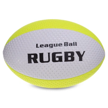 М'яч для регбі RUGBY Liga ball (PU, р-р 9in, Білий-салатовий) (RG-0391_Білий-салатовий)