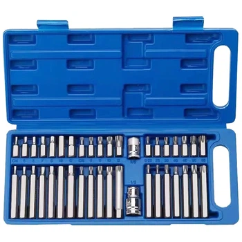 Набор бит с адаптерами 1/2&3/8 TORX, HEX, SPLINE 40ед. REWOLT T1347