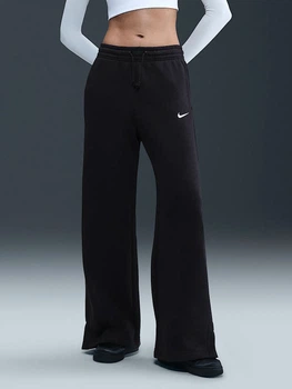 Спортивные штаны на флисе женские Nike W Nsw Phnx Flc Hr Pant Wide 2 IH1011-010 L Черные (0198482158378)