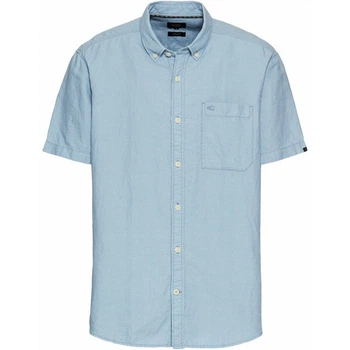 Сорочка Camel Active Short-Sleeved Shirt Made from a Cotton-Linen Blend L Блакитний (1109-4064478958146)