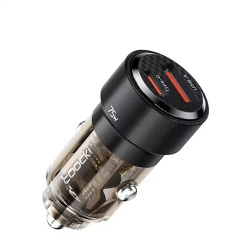 Автомобільний зарядний пристрій Toocki USB/Type-C 60 W