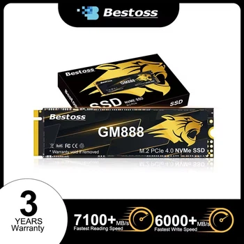 SSD диск Bestoss GM888 M.2 SSD 7100/6000MB/s 1TB PCIe 4.0x4 M.2 2280 NVMe для ноутбука, компьютера и Sony PS5