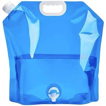 Канистра-пакет для воды мягкая с ручкой и краником ViO PE-T 10l blue