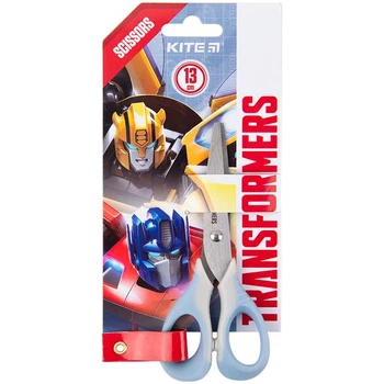 Ножницы детские с резиновыми вставками 13 см. Kite Transformers (tf23-016)