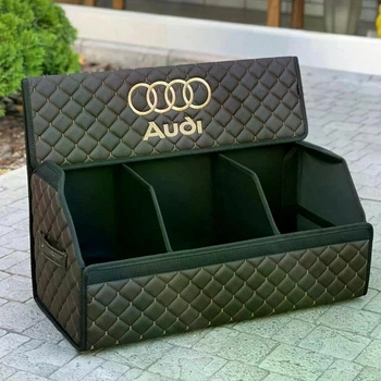 Органайзер в багажник с вышивкой Audi, шоколадный, 65 см, AUTO COMFORT