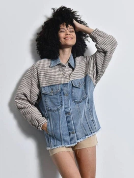 Джинсова куртка жіноча Veto Jeans 187987 S Бежева (2200004974293)