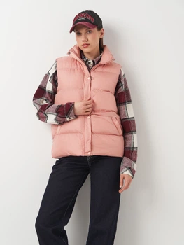 Теплый жилет короткий женский Forstime 187261 S/M Розовый (2200004953519)