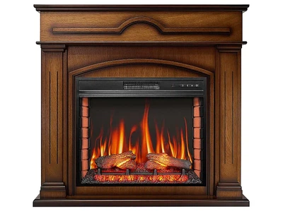 Каминокомплект ArtiFlame Inverno AF28S дуб антик 3D эффект живого огня и тления поленьев со звуком и обогревом