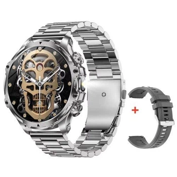 Мужские умные часы Modfit Tactic Blaze Silver Steel + ремешок в подарок
