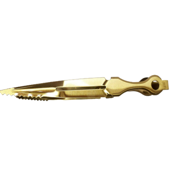 Щипцы для кальяны Japona Steel Gold 23 см, нержавеющая сталь