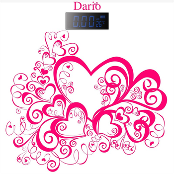Весы напольные Dario DFS-2818F Hearts + термометр