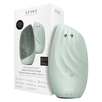 Очищувальна щітка для обличчя GESKE Sonic Thermo Facial Brush&Face-Lifter green (HB0096)