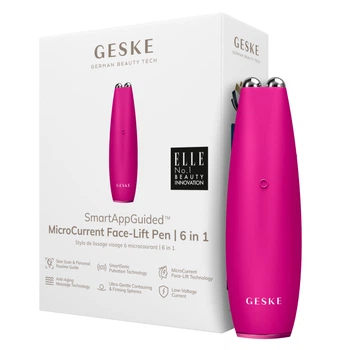 Мікрострумова ручка для підтяжки обличчя GESKE MicroCurrent Face-Lift Pen magenta (HB0120)