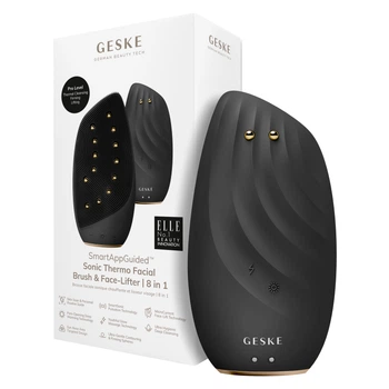 Очищувальна щітка для обличчя GESKE Sonic Thermo Facial Brush&Face-Lifter gray (HB0086)