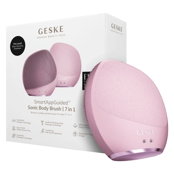 Ультразвукова щітка для тіла та інтенсивний пілінг GESKE Sonic Body Brush&Intensive Exfoliator pink (HB0357)