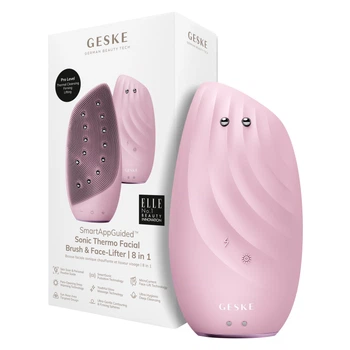 Очищувальна щітка для обличчя GESKE Sonic Thermo Facial Brush&Face-Lifter pink (HB0093)
